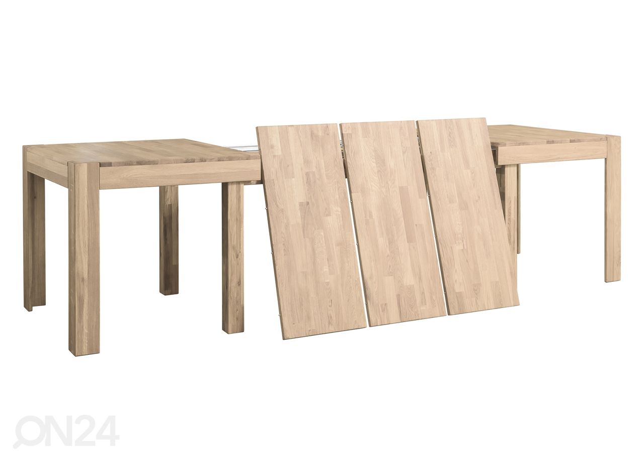 Tammi jatkettava ruokapöytä 160-280x90 cm, valkoinen öljy kuvasuurennos