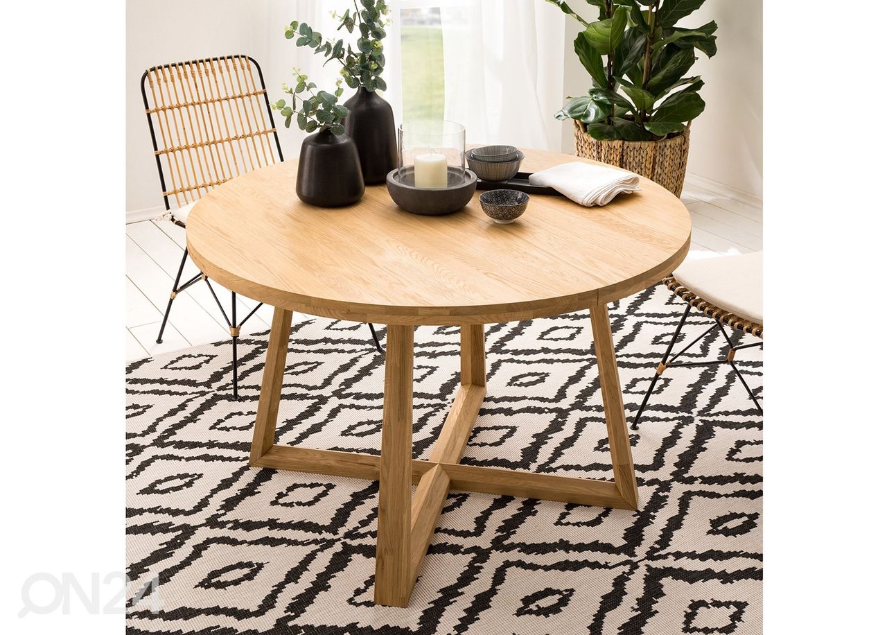 Tammi jatkettava ruokapöytä Merbi 120/160x120 cm kuvasuurennos