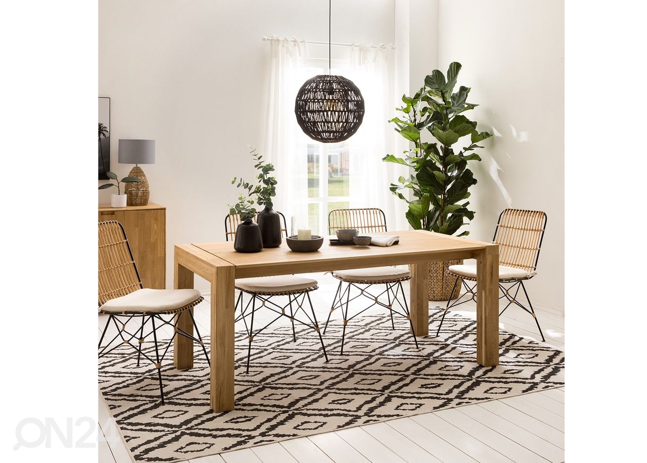 Tammi jatkettava ruokapöytä Zak 180-220x90 cm kuvasuurennos