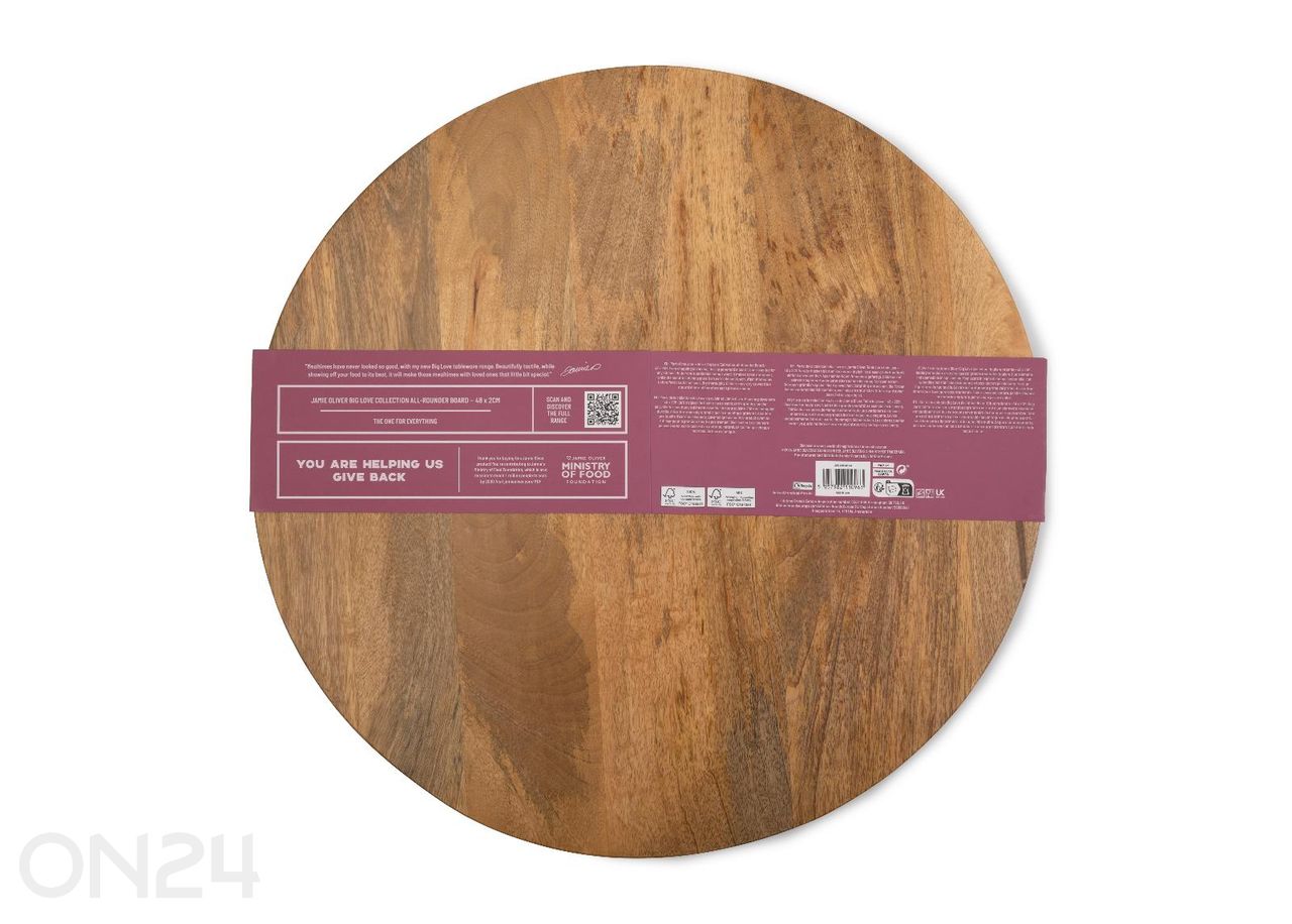Tarjoilualusta Jamie Oliver Big love all-rounder board Ø 38 cm kuvasuurennos
