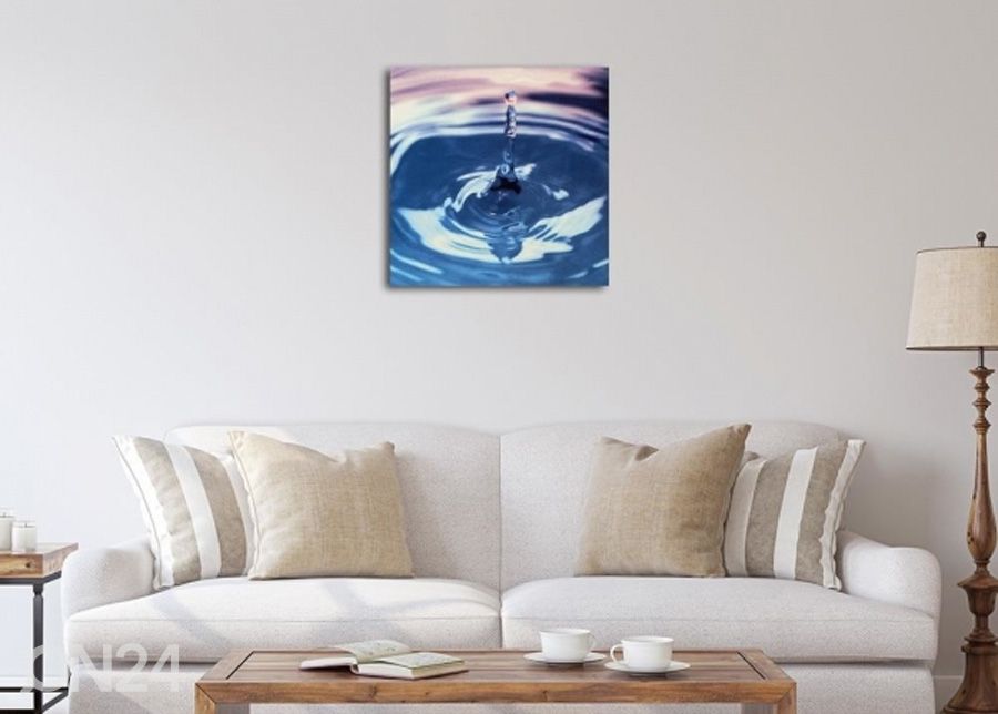 Taulu A drop in the water 3D 30x30 cm kuvasuurennos