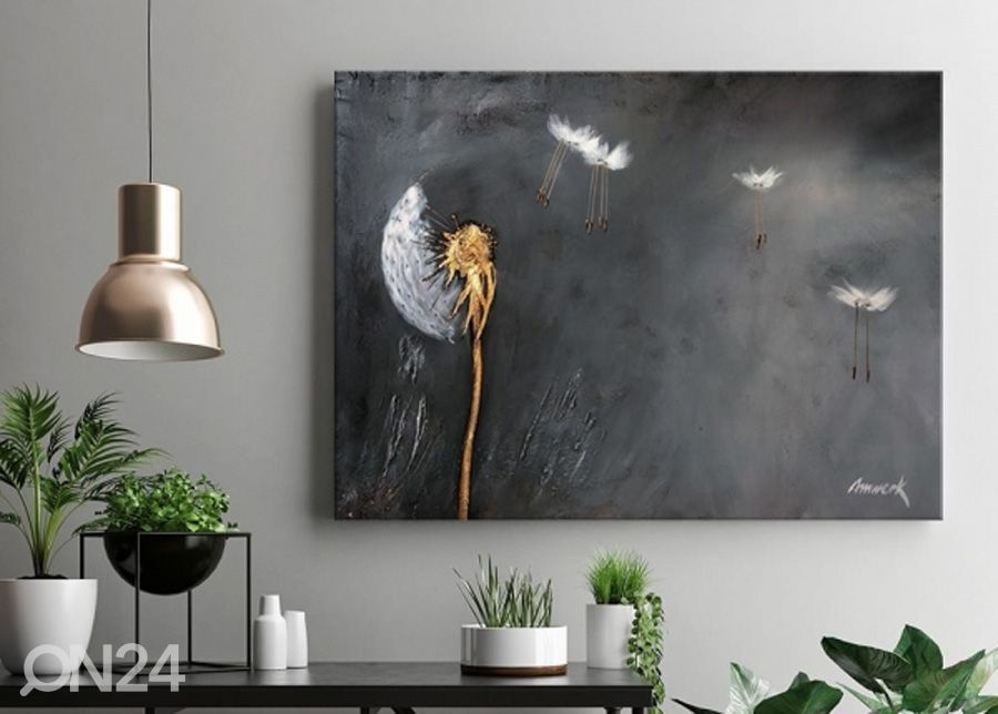 Taulu Dandelion at night 3D 98x68 cm kuvasuurennos