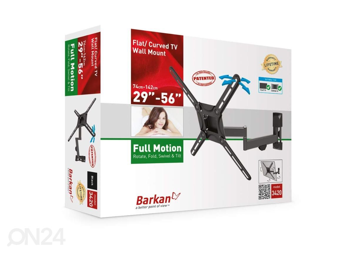 Television seinäteline Barkan 3420.B 29"- 58" kuvasuurennos
