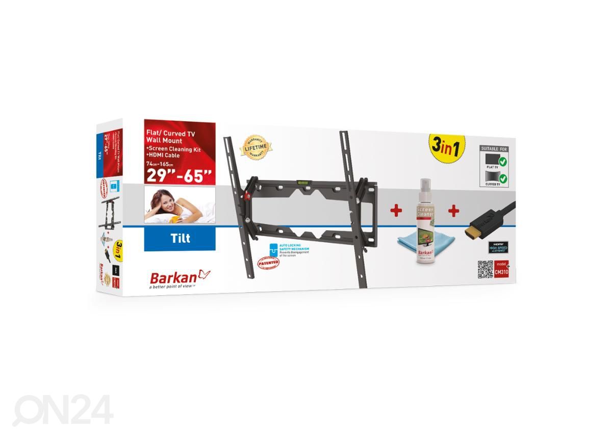 Television seinäteline Barkan CM310.B 29"- 65" kuvasuurennos