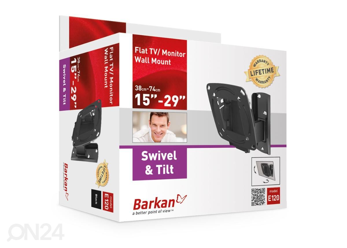 Television seinäteline Barkan E120.B 13"- 29" kuvasuurennos