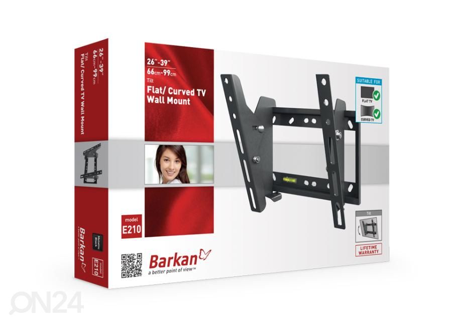 Television seinäteline Barkan E210.B 26"- 43" kuvasuurennos