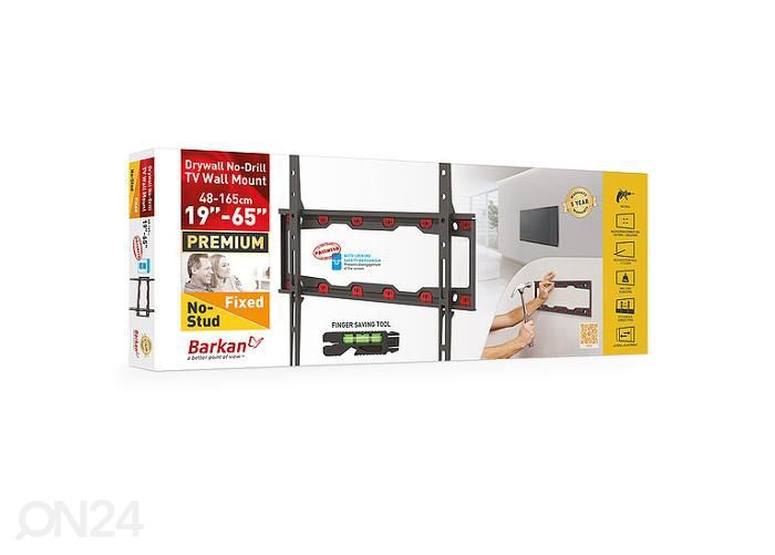 Television seinäteline Barkan ND300.B 19"- 65", kipsiseinälle kuvasuurennos
