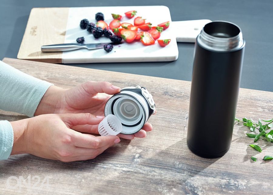 Termosmuki Flip 600 ml musta kuvasuurennos