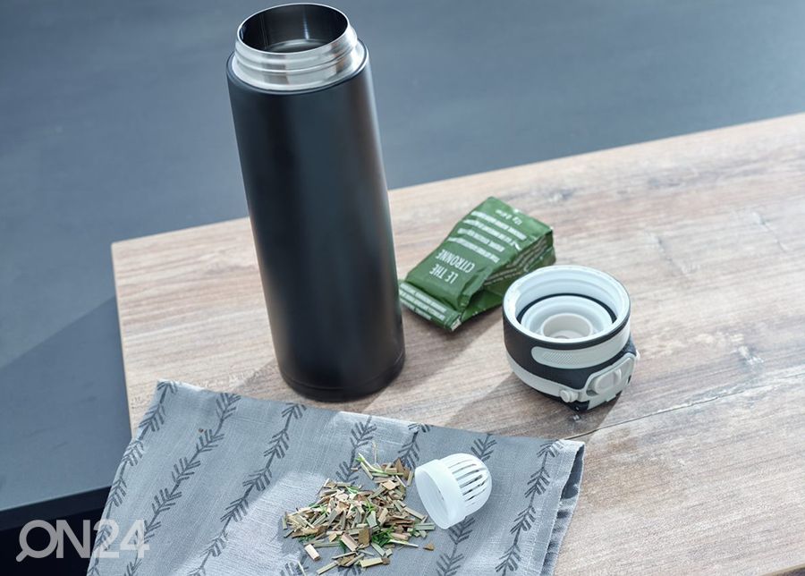 Termosmuki Flip 600 ml musta kuvasuurennos