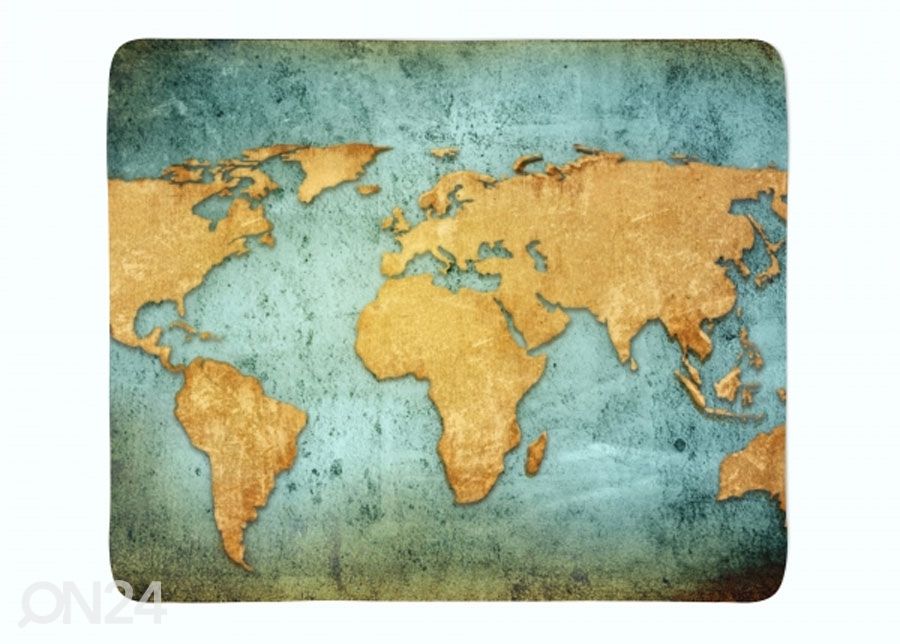 Torkkupeitto Golden World Map 150x200 cm kuvasuurennos
