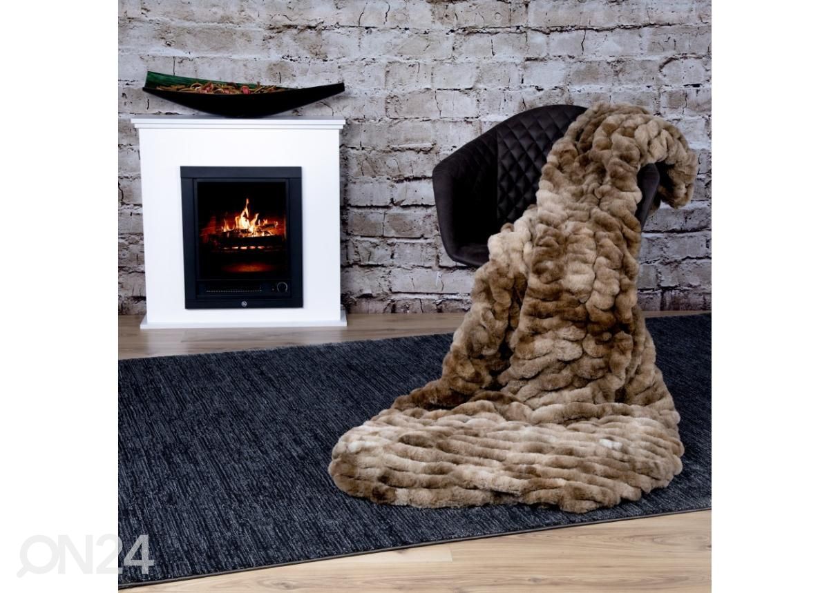 Torkkupeitto Luxury Brown 150x200 cm kuvasuurennos