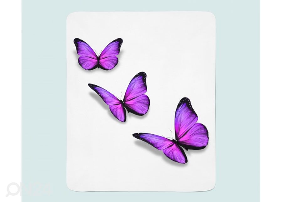 Torkkupeitto Purple Batterfly 130x150 cm kuvasuurennos