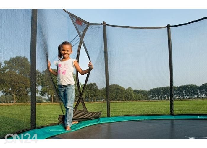 Trampoliini BERG Favorit 380 cm vihreä + turvaverkko kuvasuurennos