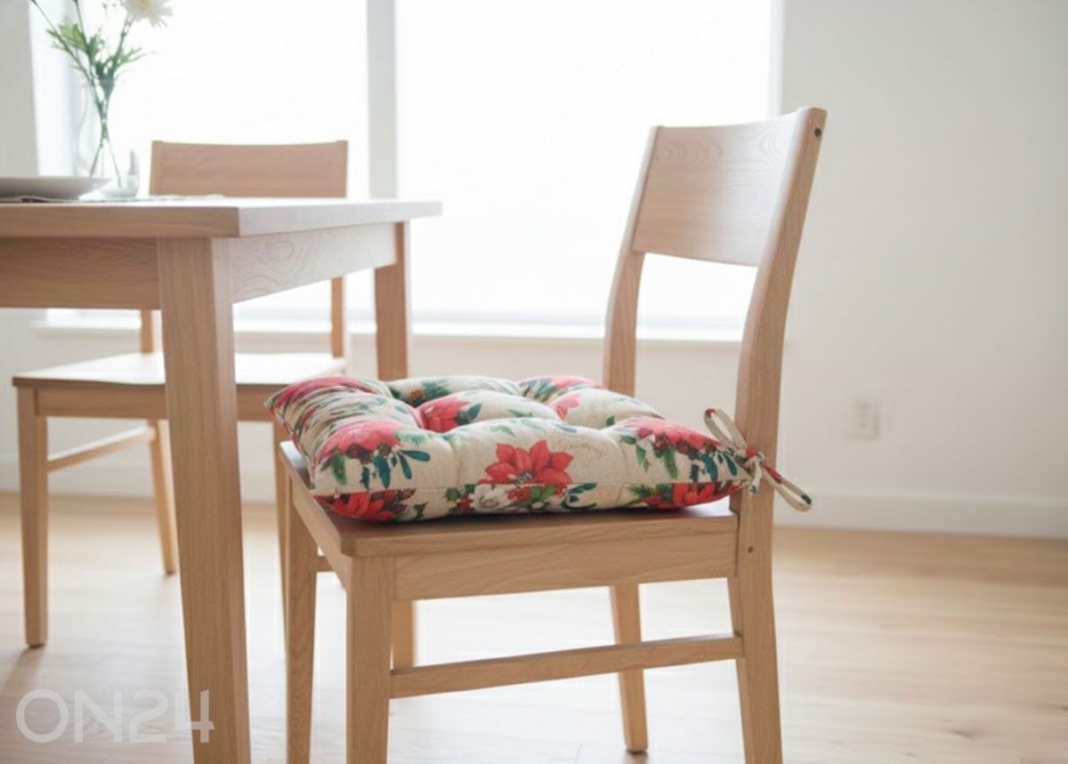 Tuolin istuintyyny Winter Flowers 40x40 cm kuvasuurennos