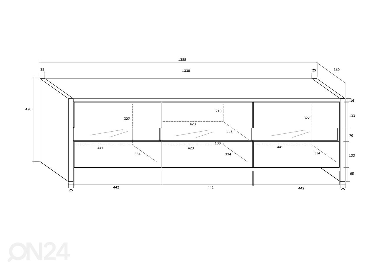TV-taso 139 cm kuvasuurennos