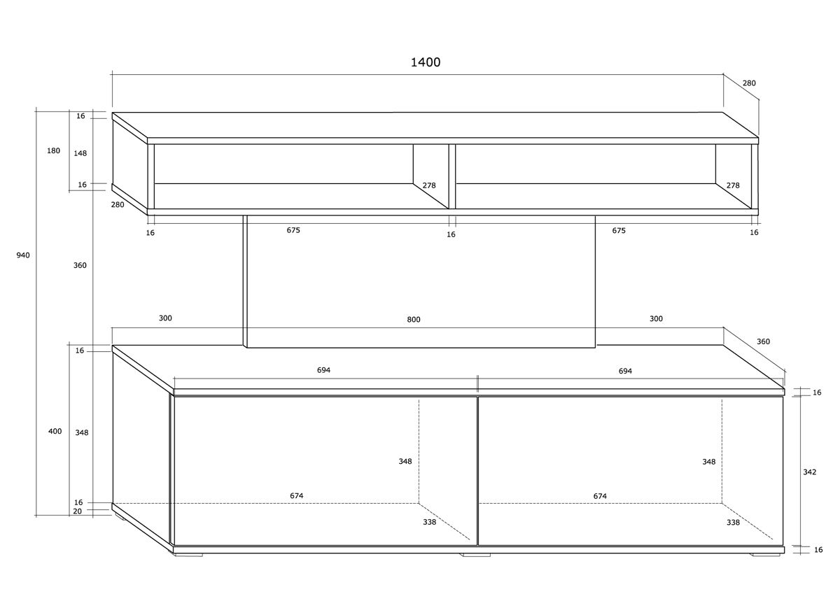 TV-taso 140 cm kuvasuurennos