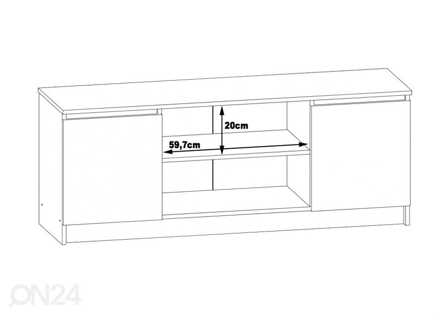 TV-taso 140 cm kuvasuurennos