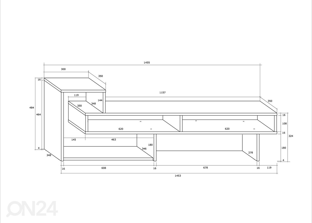 TV-taso 146 cm kuvasuurennos