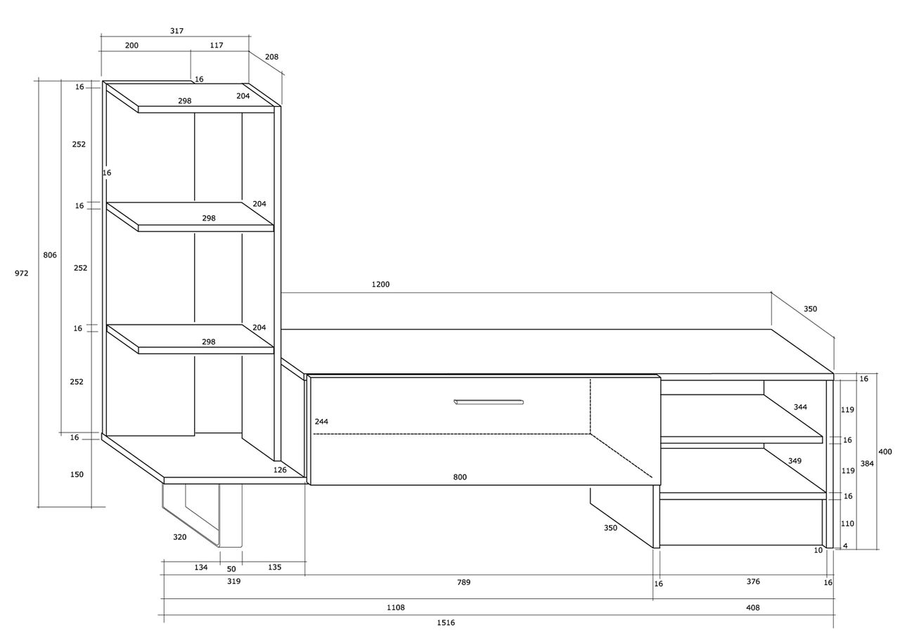 TV-taso 152 cm kuvasuurennos