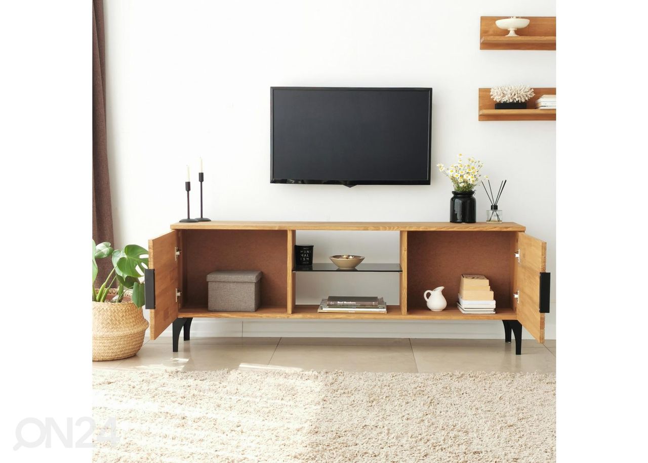 TV-taso + 2 seinähyllyä kuvasuurennos