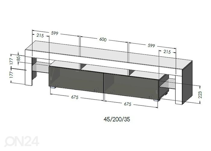 TV-taso 200 cm kuvasuurennos