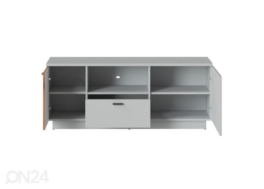 TV-taso Alverno 145 cm, vaaleanharmaa/ tammi kuvasuurennos