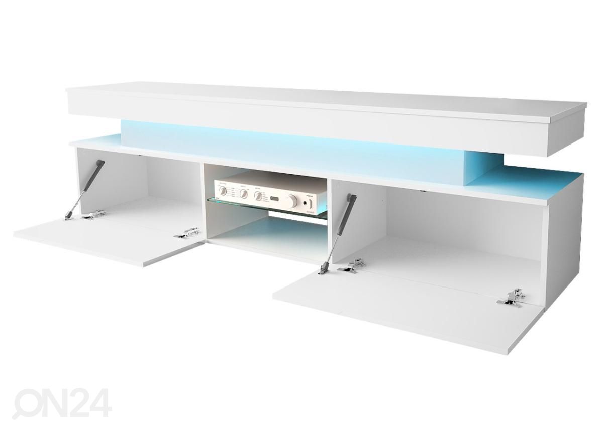 TV-taso Glossa 190 cm + LED kuvasuurennos