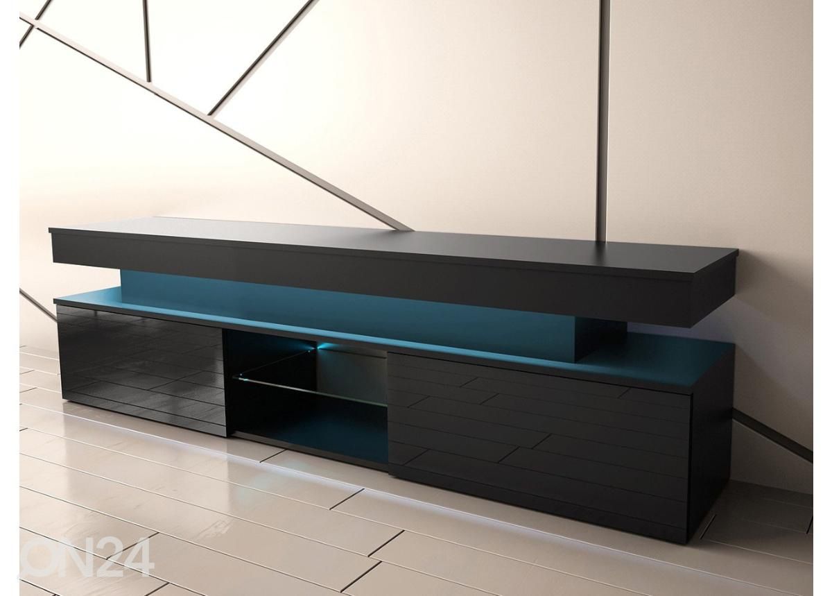 TV-taso Glossa 190 cm + LED kuvasuurennos