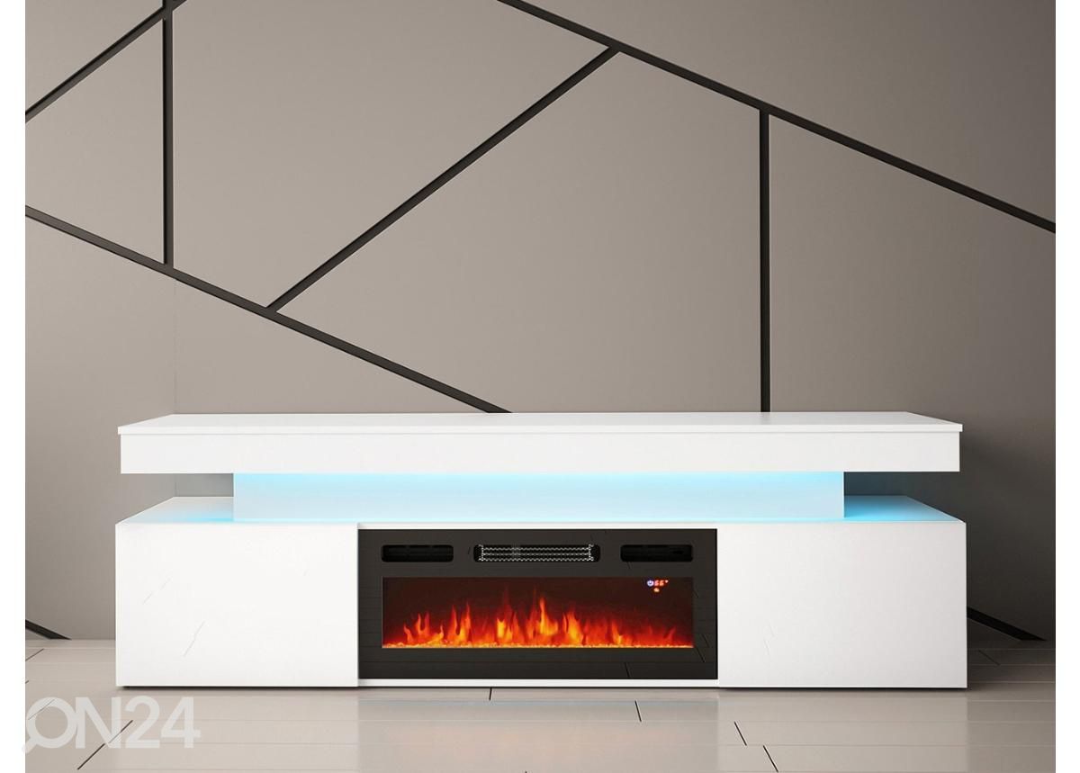 TV-taso Glossa 190 cm + sähkötakka + LED kuvasuurennos