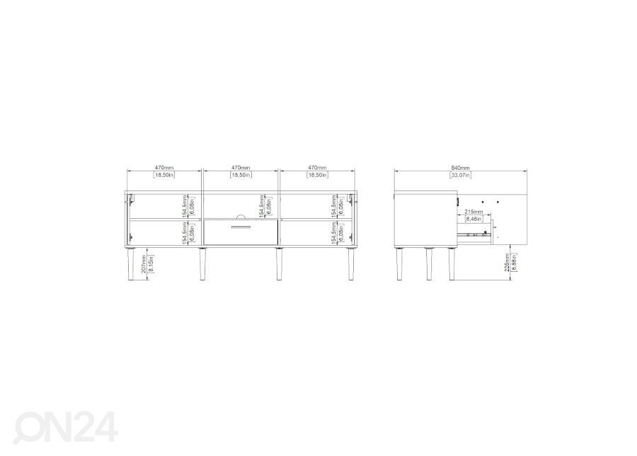 TV-taso Media 147 cm kuvasuurennos