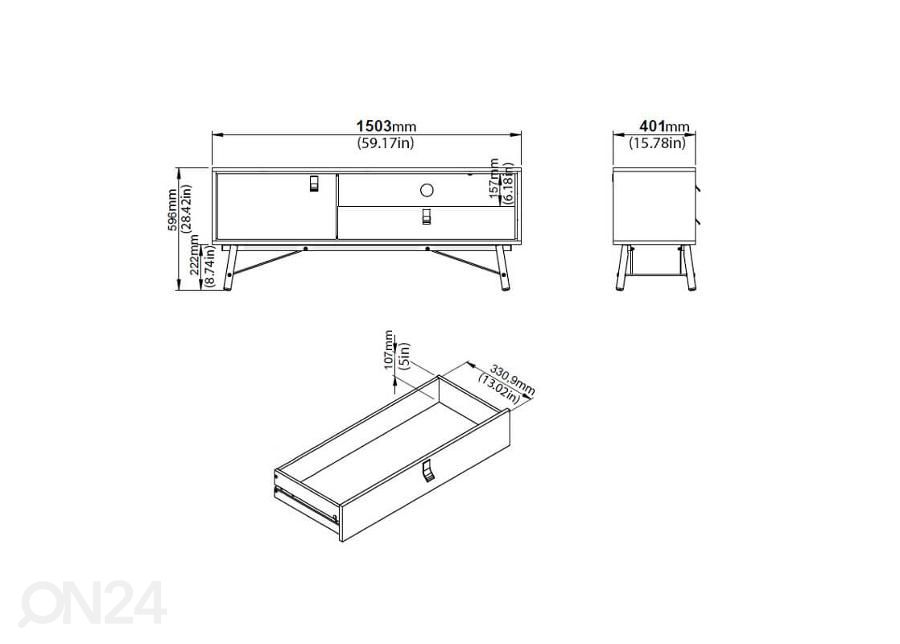 TV-taso Ry 150 cm kuvasuurennos