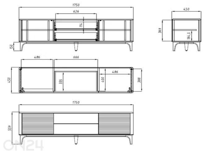 TV-taso Salt 175 cm kuvasuurennos