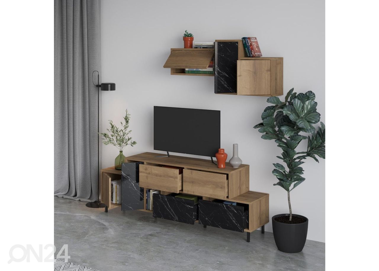 TV-taso + seinäkaappi kuvasuurennos