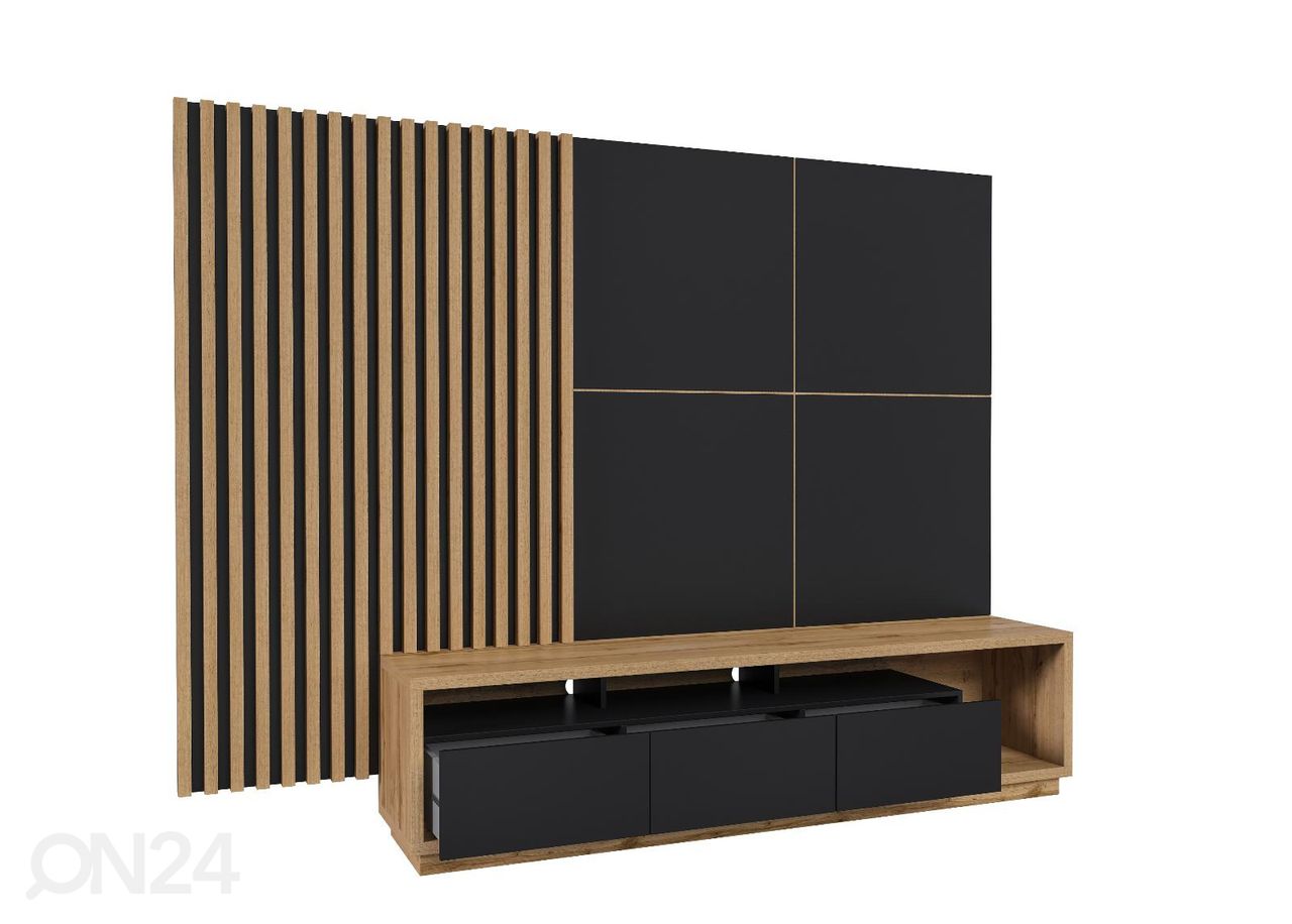 TV-taso + seinäpaneelit 3 kpl kuvasuurennos
