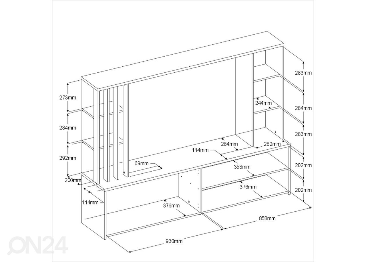 TV-taso Shade 184 cm kuvasuurennos