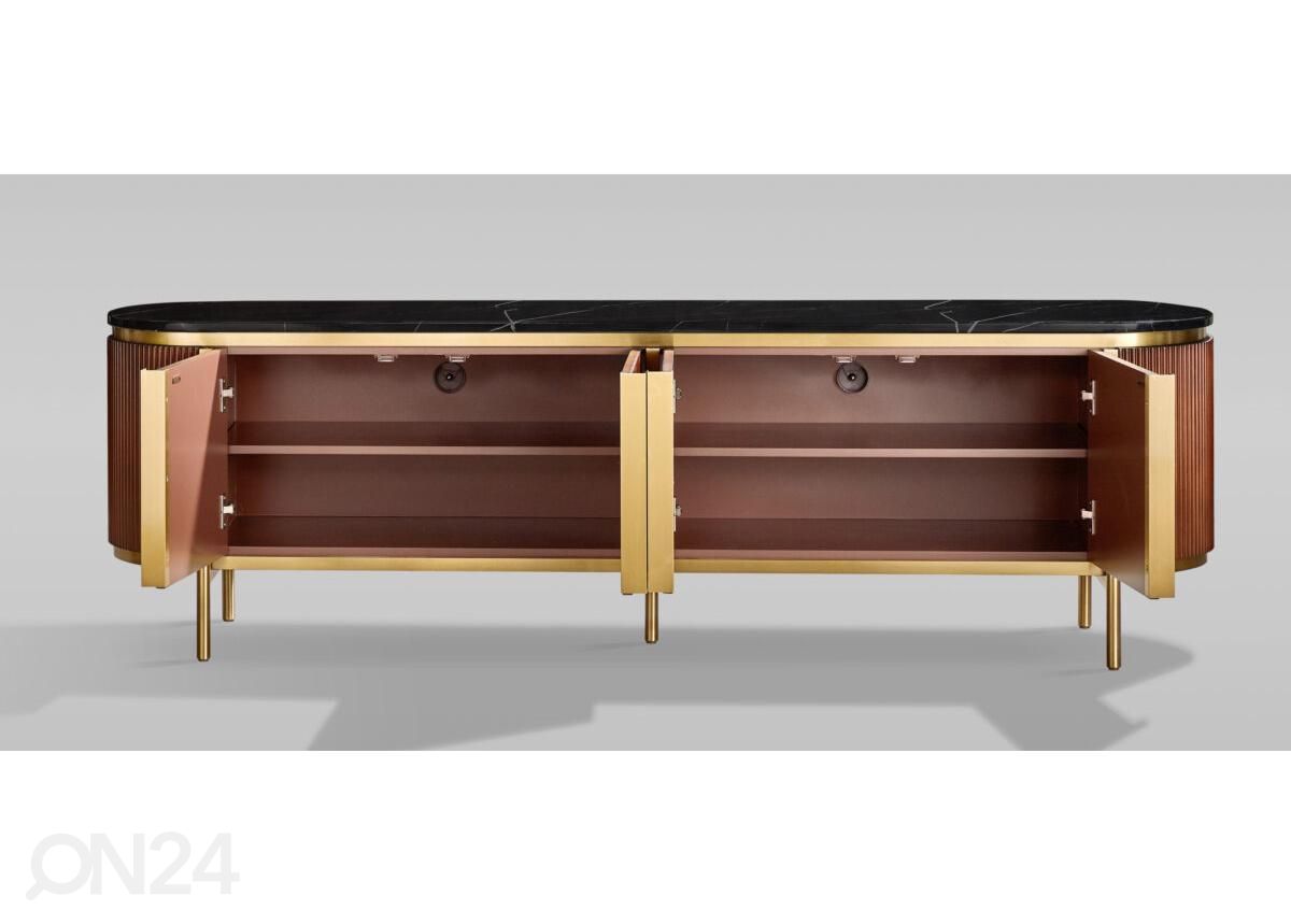 TV-taso Stilig, kultainen/pähkinä kuvasuurennos