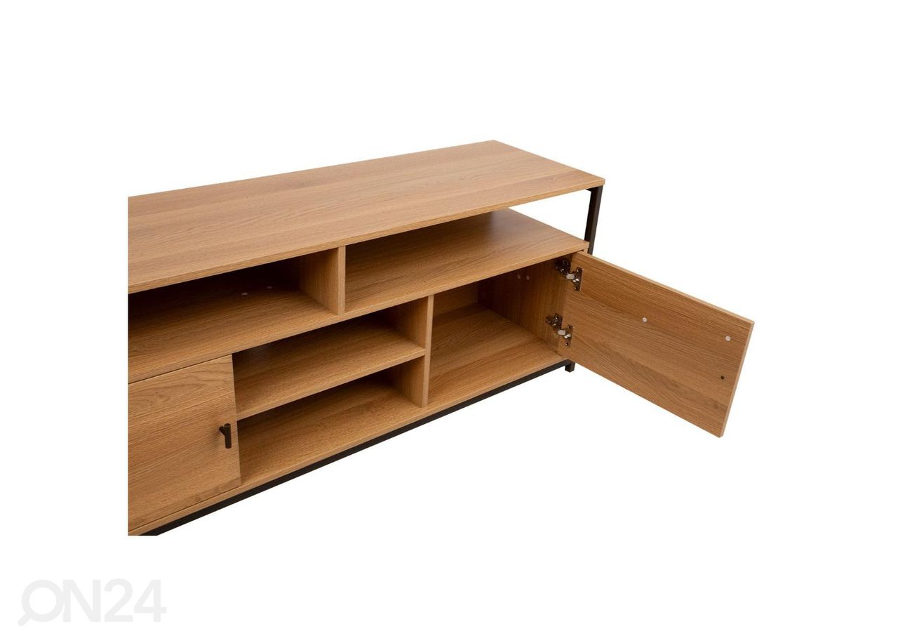 TV-taso Study 150x40xH54 cm, tammi/ musta kuvasuurennos