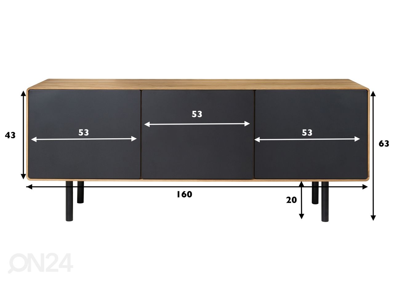 TV-taso Tokyo 160 cm kuvasuurennos