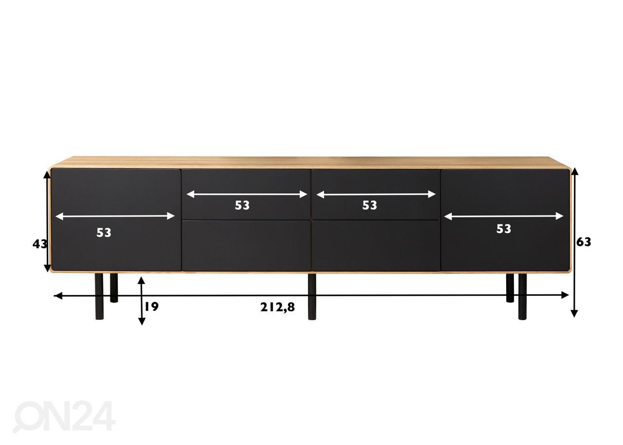 TV-taso Tokyo 213 cm kuvasuurennos