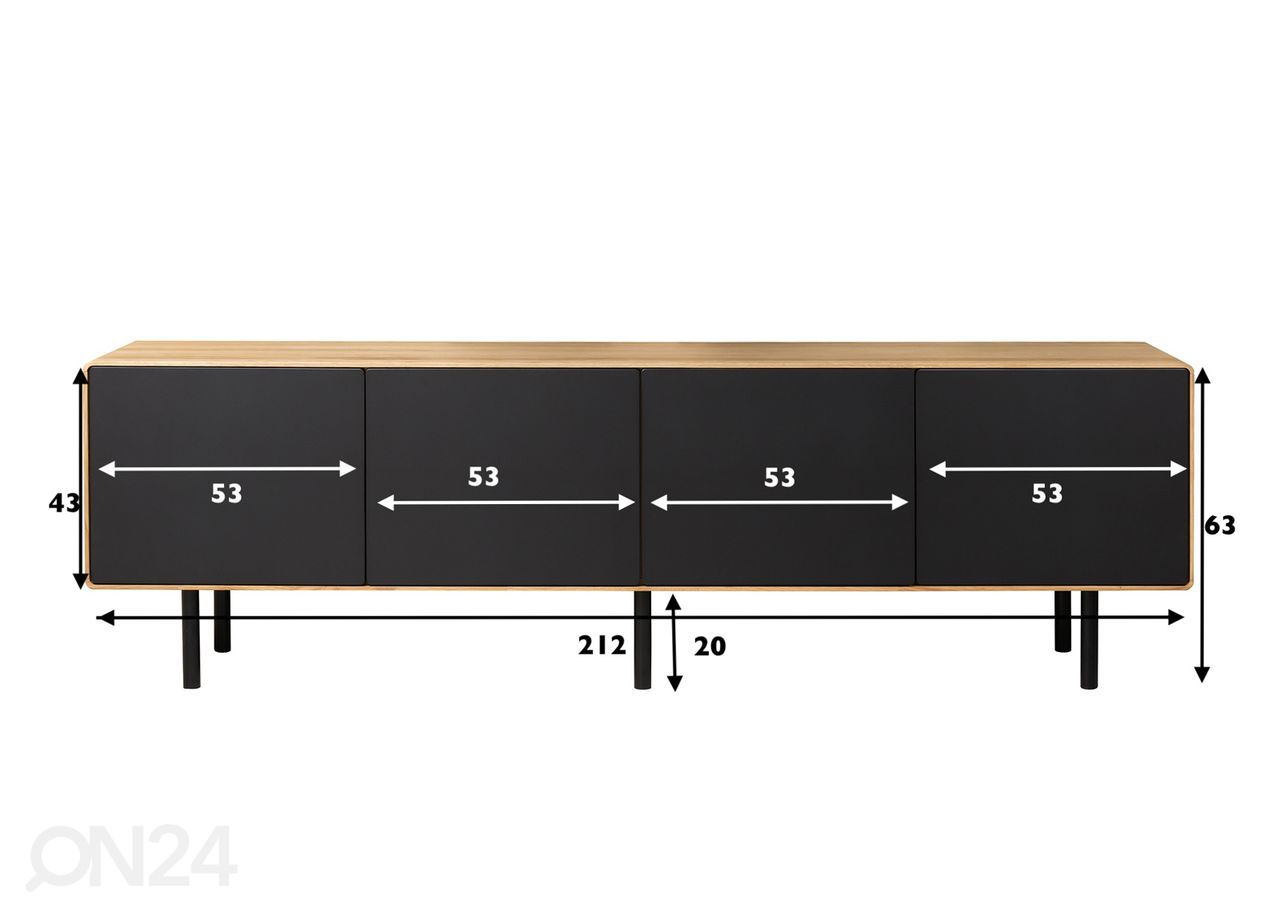 TV-taso Tokyo 213 cm kuvasuurennos