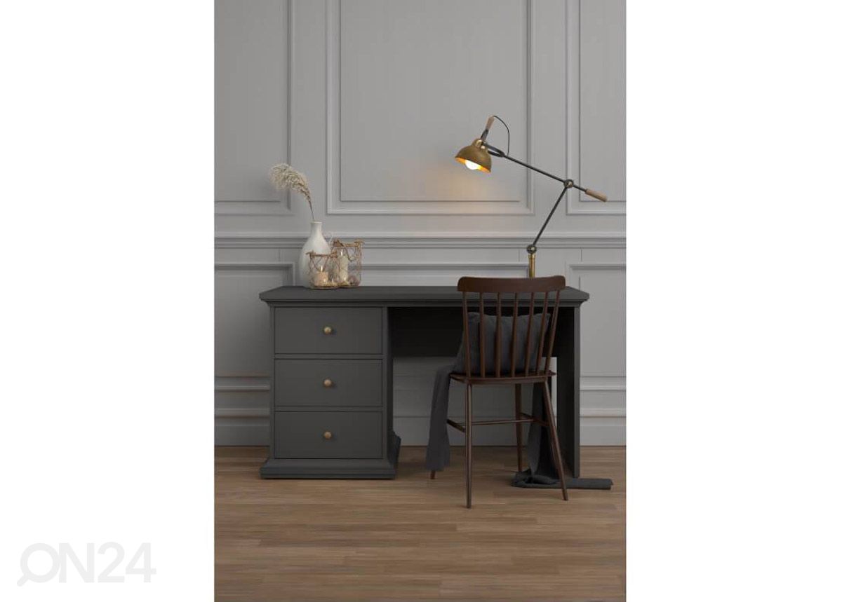 Työpöytä Paris 130 cm, matta harmaa kuvasuurennos