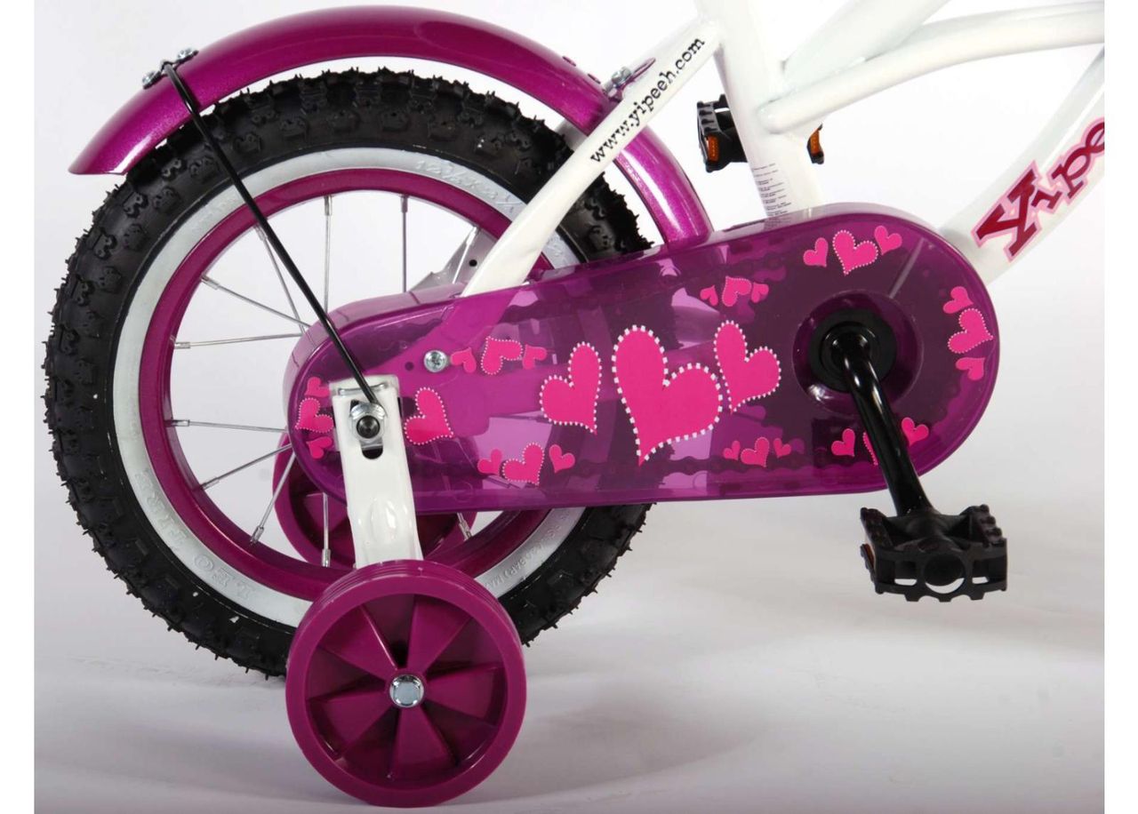 Tyttöjen polkupyörä Heart Cruiser 12 tuumaa Yipeeh kuvasuurennos