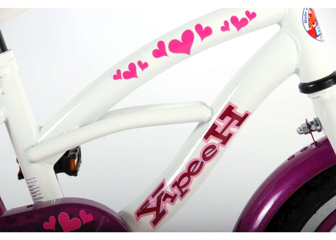 Tyttöjen polkupyörä Heart Cruiser 12 tuumaa Yipeeh kuvasuurennos