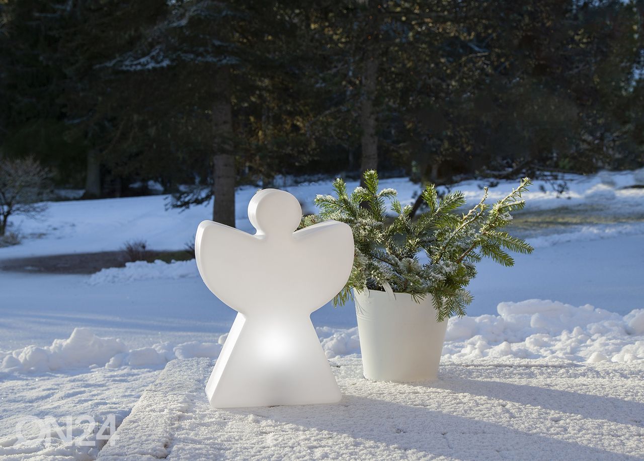 Ulkokoriste Angel 55 cm, valkoinen kuvasuurennos