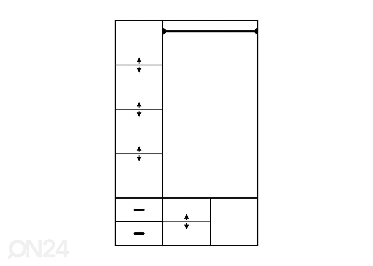 Vaatekaappi 120 cm kuvasuurennos