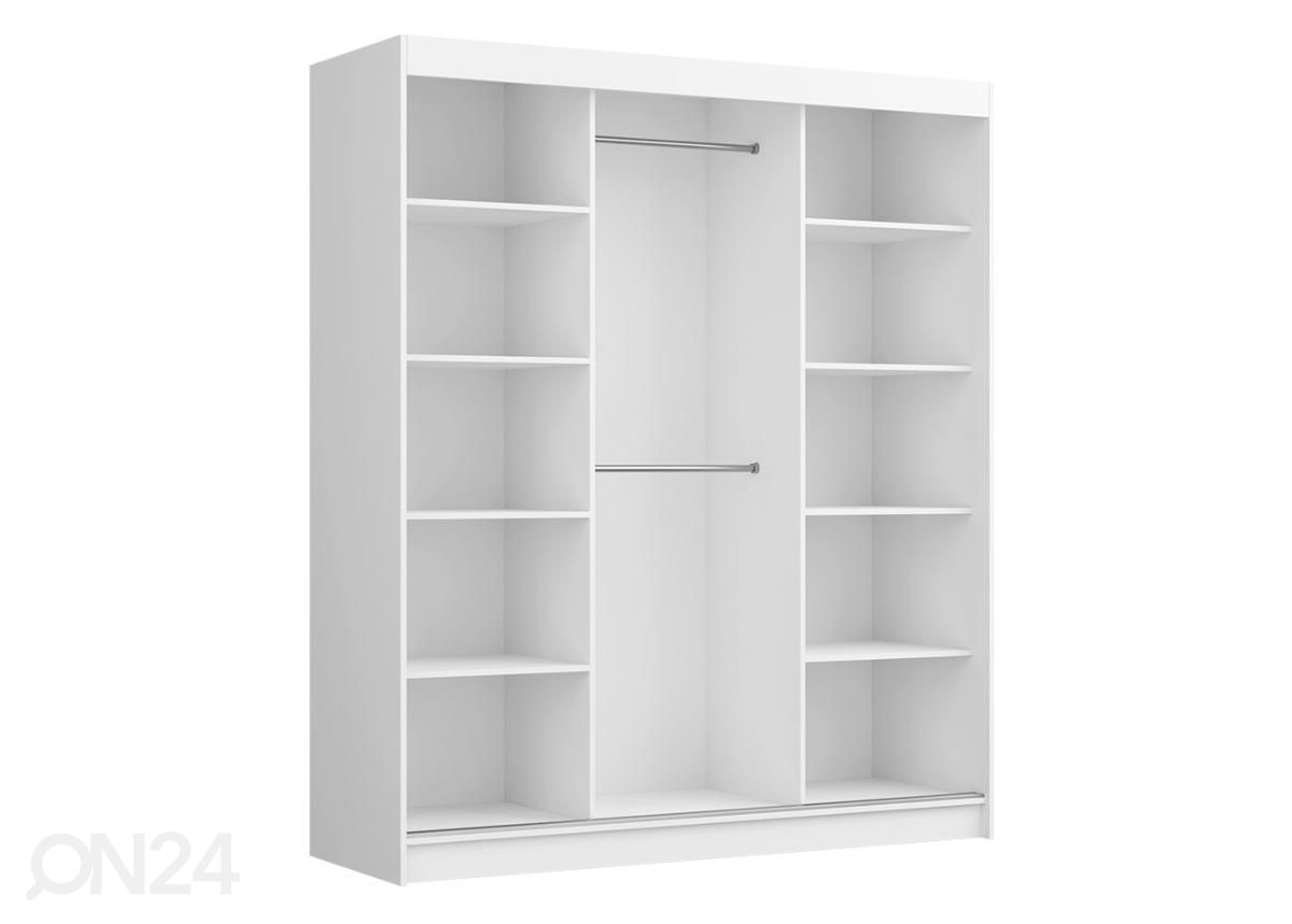 Vaatekaappi 180 cm + LED kuvasuurennos