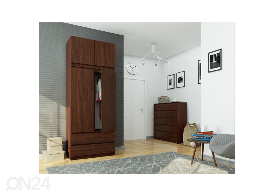 Vaatekaappi 90 cm, wenge kuvasuurennos