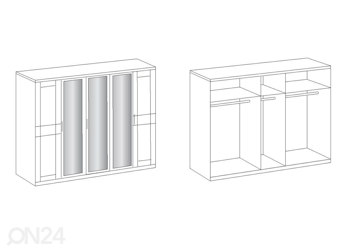 Vaatekaappi Chalet 225 cm kuvasuurennos