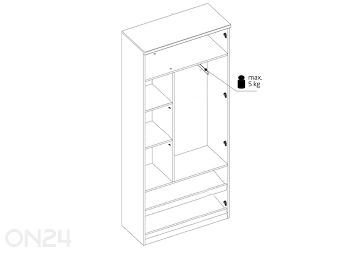 Vaatekaappi Doorset kuvasuurennos