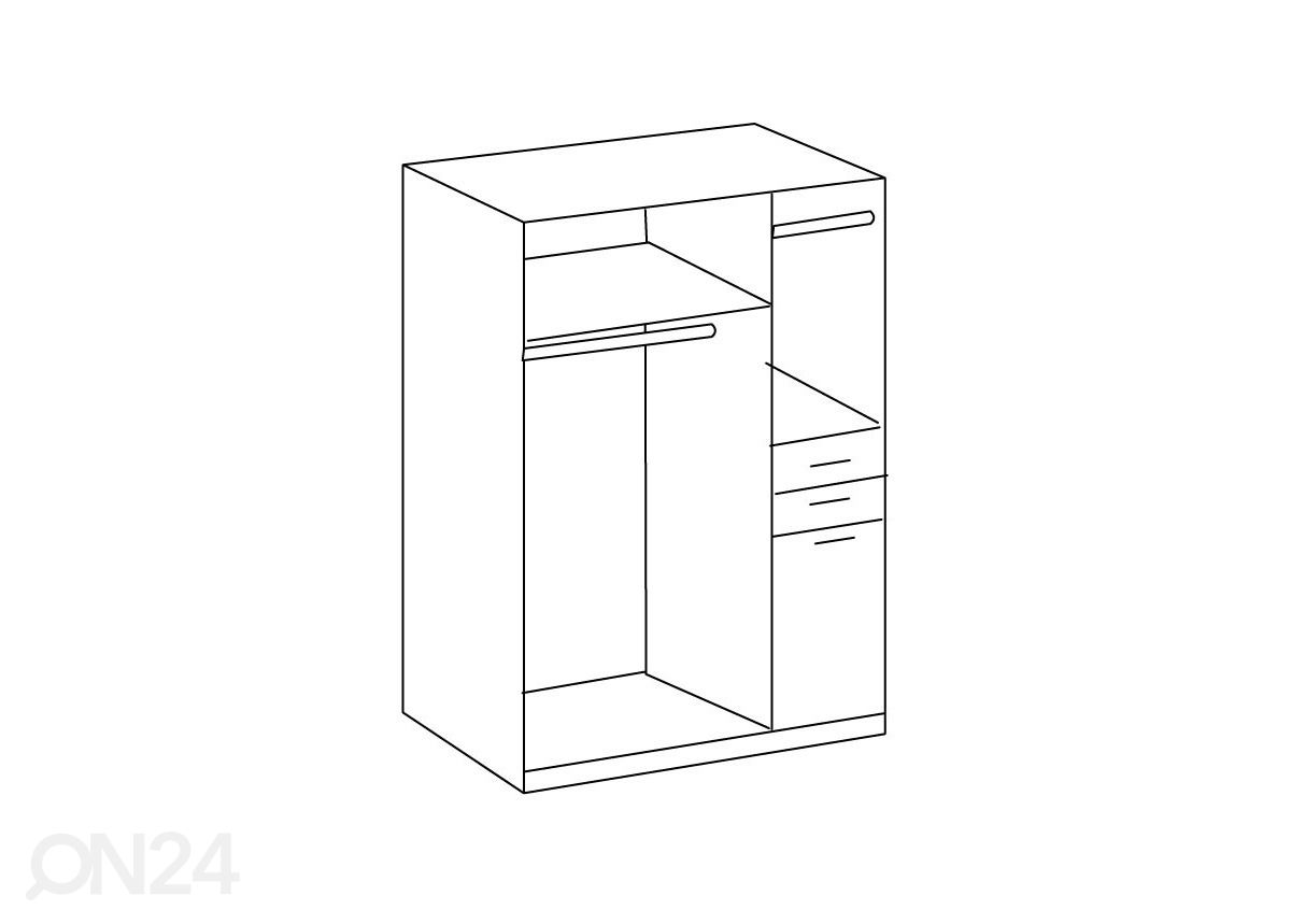 Vaatekaappi Frankfurt 135 cm kuvasuurennos